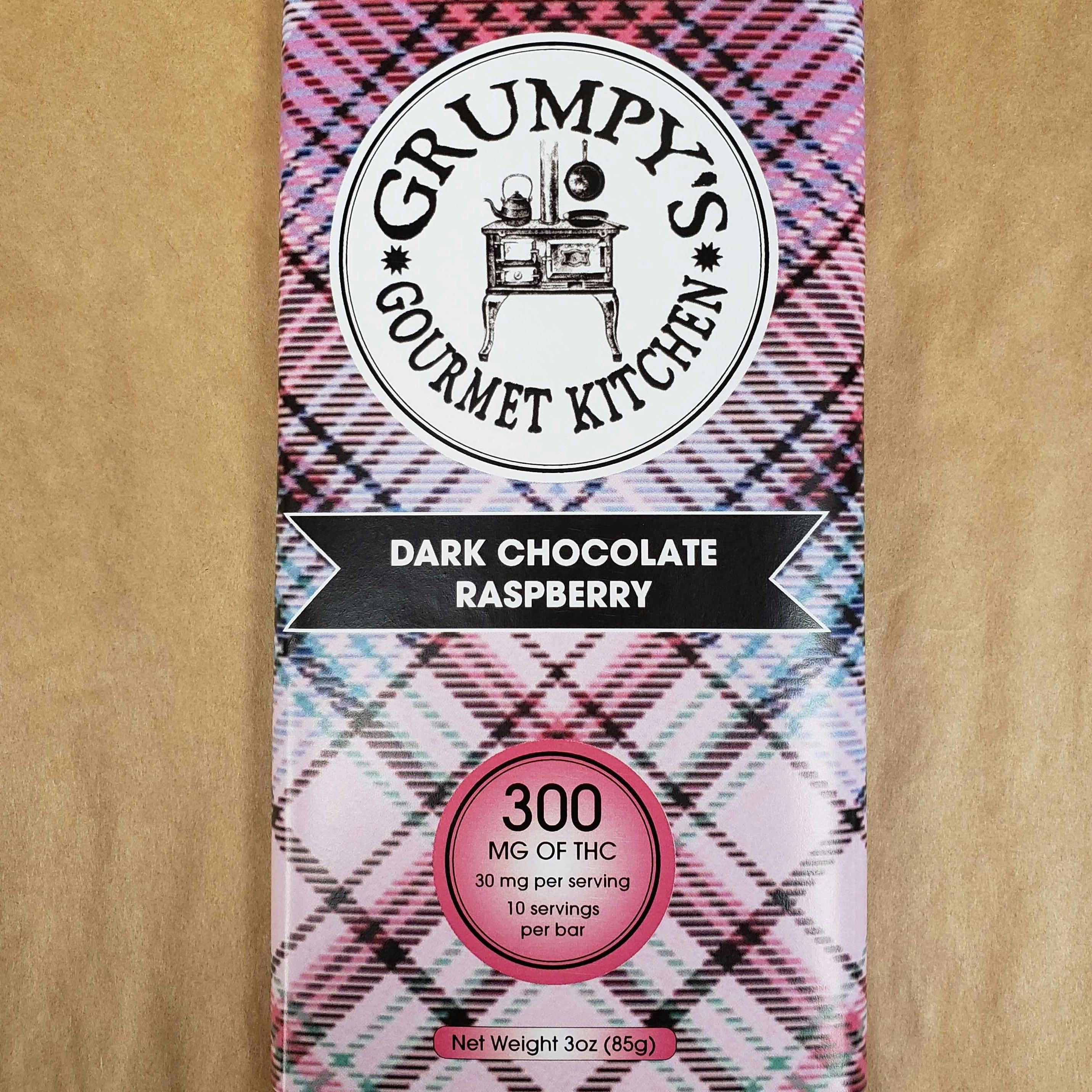 300mg Dark Chocolate Raspberry Bar